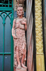 Obraz premium Saint john the Baptist statue, Sacred Heart Church