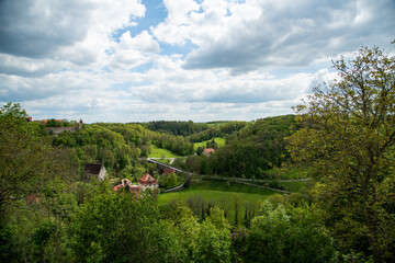 Open green ancient valley