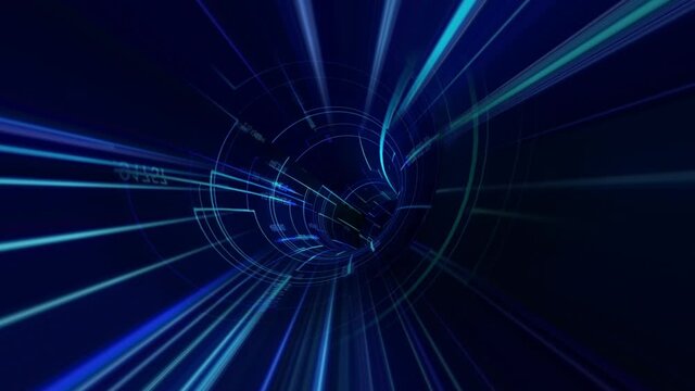 Driving through the hi tech tunnel concept
