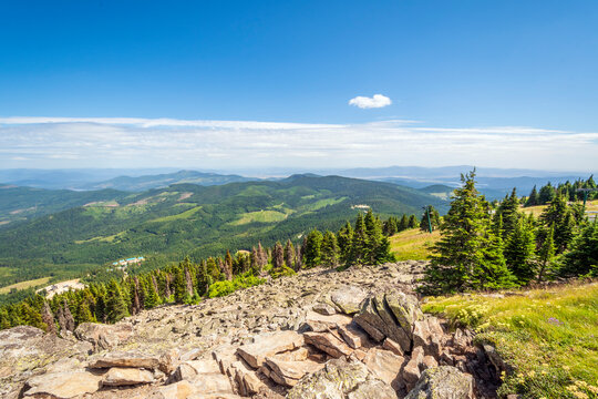 Views from Mount Spokane State Park the highest peak in Spokane County, looking out over the Inland Northwest, USA