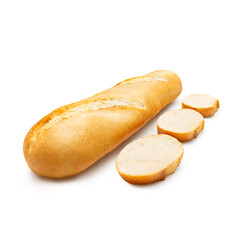 Bread french baguette with slices