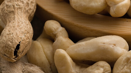 Different types of nuts, nuts in honey, nuts in slowmo, honey