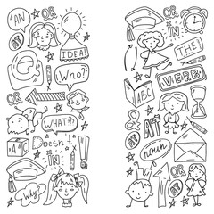 Young kids. School children. English courses. English language.