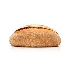 Round baked bread with brans