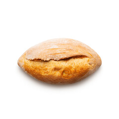 Round baked bread with brans