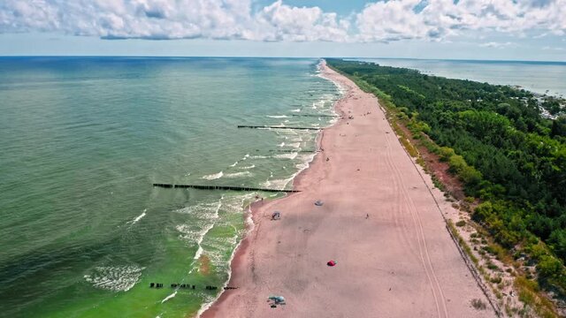 Beach on peninsula Hel in summer, Baltic Sea