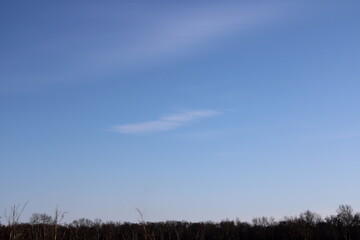 Boundless Siberian sky in winter
