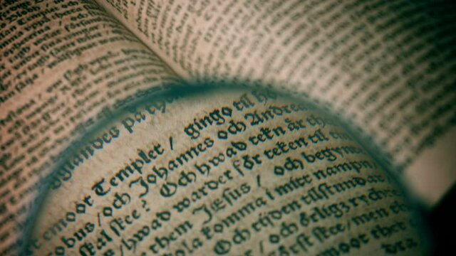Very old book, close up

