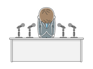 企業の謝罪会見のイラスト Wall Mural Wallpaper Murals R Design 企業の謝罪会見のイラスト Wall Mural Wallpaper Murals R Design