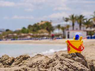 Playa del Port de Pollenca in Mallorca, Beach of the Port of Pollenca