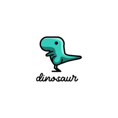 Dinosaur Logo Vector Cute