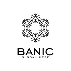 ornament logo icon vector design. Elegant premium ornament vector logotype symbol