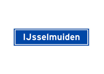 IJsselmuiden isolated Dutch place name sign. City sign from the Netherlands.