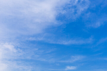 Beautiful clouds with blue sky background. Nature weather, cloud blue sky