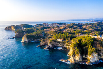 茨城県五浦海岸の夜明け