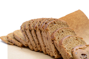 Baking, fresh bread isolated on white background