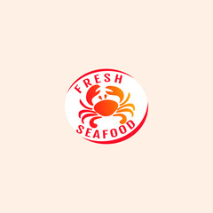 crab illustration for Seafood logo design

