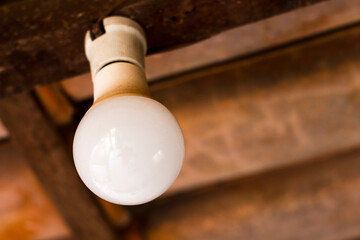 Ceiling lamp on brown background