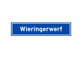 Wieringerwerf isolated Dutch place name sign. City sign from the Netherlands.