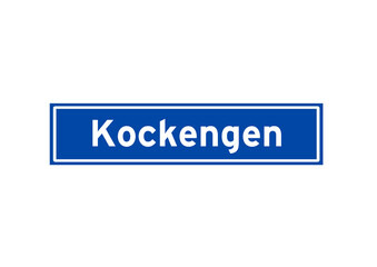 Kockengen isolated Dutch place name sign. City sign from the Netherlands.