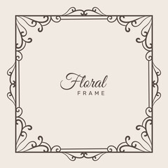 Abstract elegant floral frame background. - Vector.