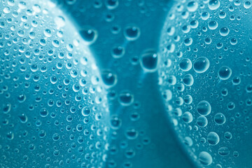 Water vapor condenses into droplets