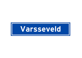 Varsseveld isolated Dutch place name sign. City sign from the Netherlands.
