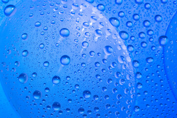 Water vapor condenses into droplets
