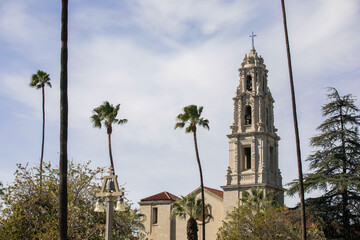 Daytime view of the historic skyline of downtown Riverside, California, USA.