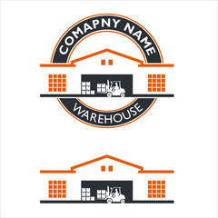 logo template for industrial goods storage services and warehouse service