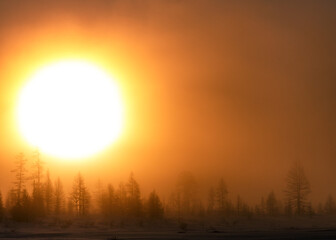 Fototapeta premium sunset in the mountains