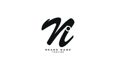 IN, NI, Abstract initial monogram letter alphabet logo design © Logomaker183