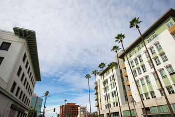 Daytime skyline view of Downtown Riverside, California, USA.