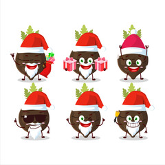 Santa Claus emoticons with black radish cartoon character