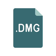 MDG file format flat icon. Linear style sign for mobile concept and web design. Simple color symbol. Vector illustration isolated on white background. EPS 10.