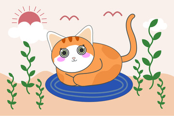 Cute cat vector