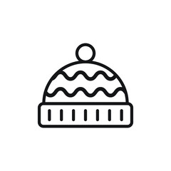Winter hat icon design. vector illustration