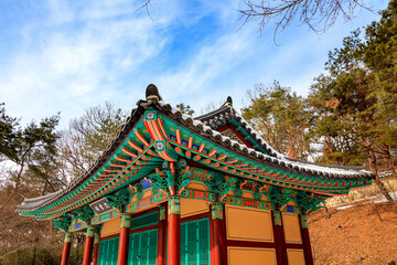 Fototapeta premium 부여 부소산성의 겨울 유네스코