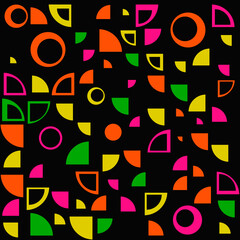 Trump Quarters and circles abstract pattern. Vector.