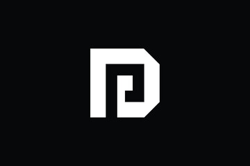 Minimal Innovative Initial DP logo and PD logo. Letter DP PD creative elegant Monogram. Premium Business logo icon. White color on black background