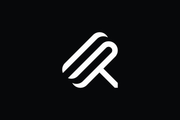 Minimal Innovative Initial SR logo and RS logo. Letter SR RS creative elegant Monogram. Premium Business logo icon. White color on black background