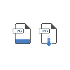 JPG Format Download Icon - Format Extension File Icon Vector Illustration For Web and Graphics Design.