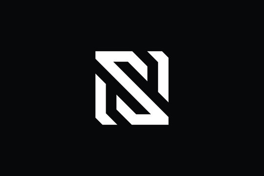 Minimal Innovative Initial SN logo and NS logo. Letter SN NS creative elegant Monogram. Premium Business logo icon. White color on black background