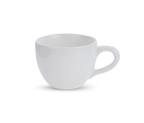 white ceramic cup isolated on white background.