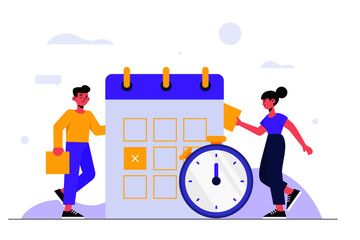 Creative alarm clock vector