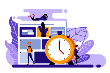 Creative alarm clock vector