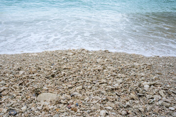 Rocky beach created from dead coral