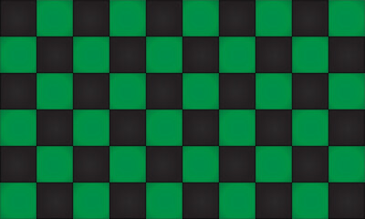 Green Black chessboard Background, Demon Slayer, Tanjiro, Kimetsu no Yaiba