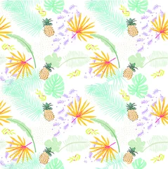 Behang Creative pineapple vector © CAIFENG