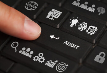 Business, Technology, Internet and network concept. Audit business and finance concept.